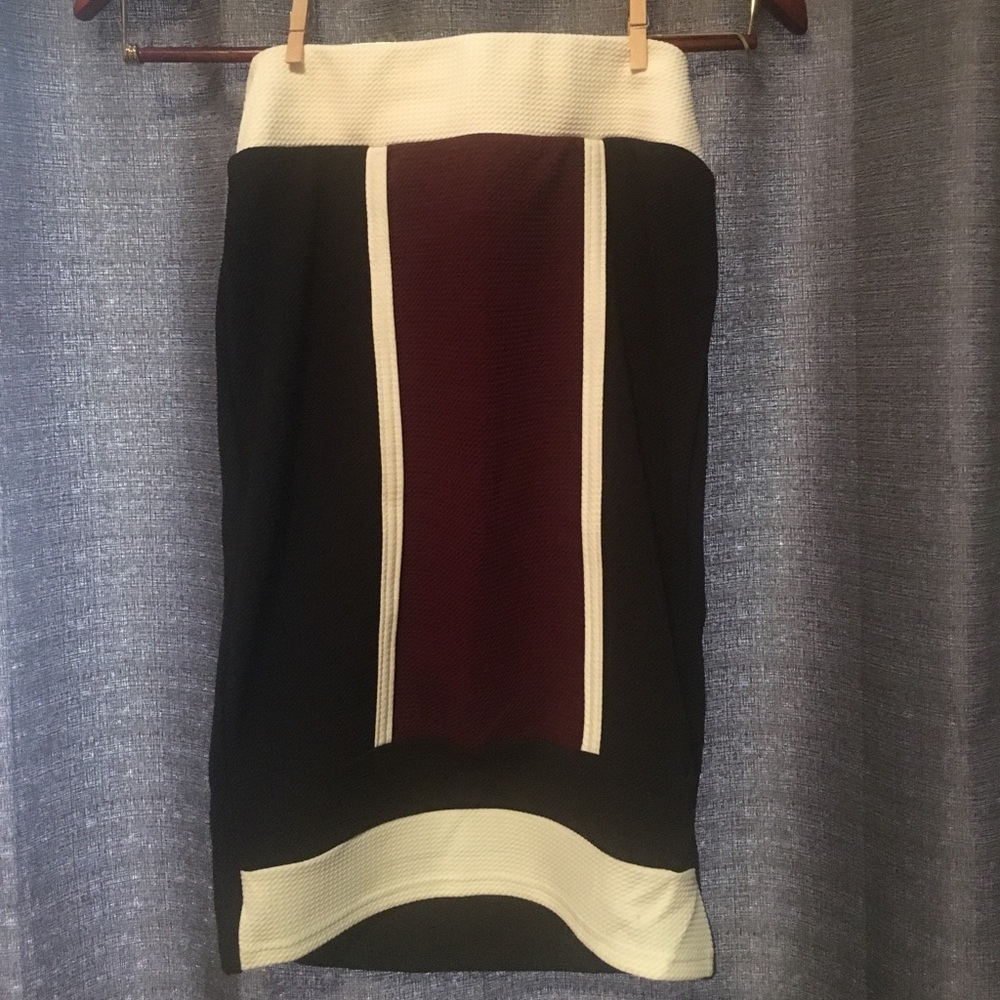 Color Block Pencil Skirt